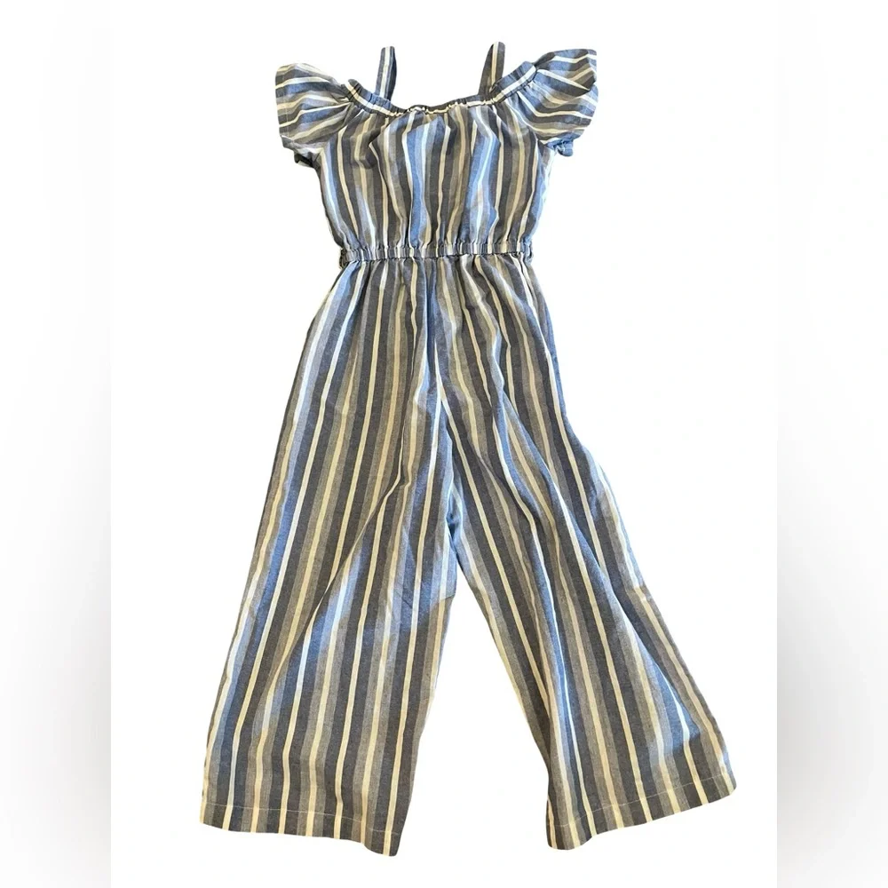 Bebe girls striped pantsuit girls M